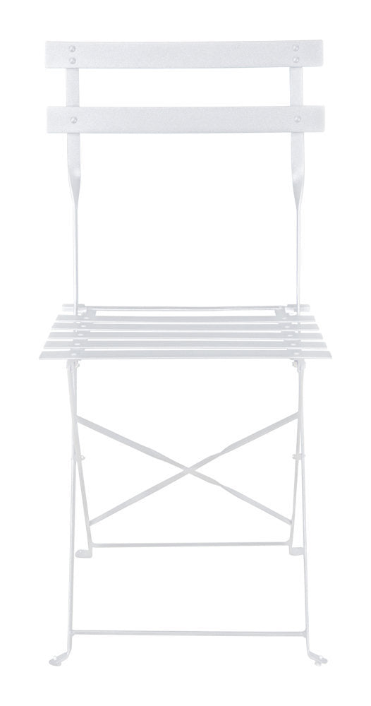 Sedia pieghevole da giardino in metallo, sedia richiudibile mod. Amalfi (2 pz.) Colore: Bianco SP08AM