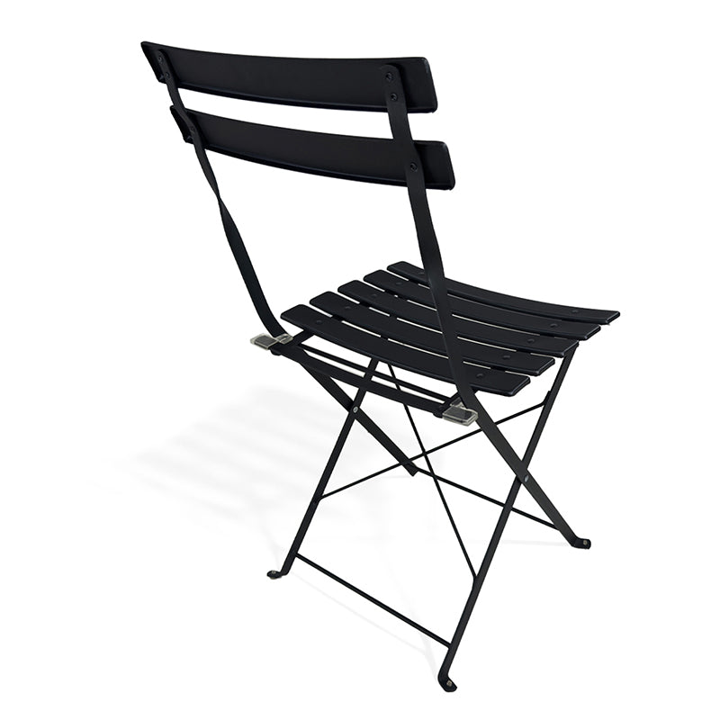 Sedia pieghevole da giardino in metallo, sedia richiudibile mod. Amalfi (2 pz.) Colore: Nero SP10AM