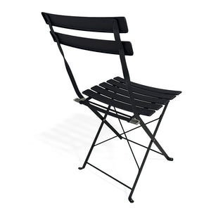 Sedia pieghevole da giardino in metallo, sedia richiudibile mod. Amalfi (2 pz.) Colore: Nero SP10AM