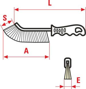 SPAZZOLA SPID CURVA ACCIAIO