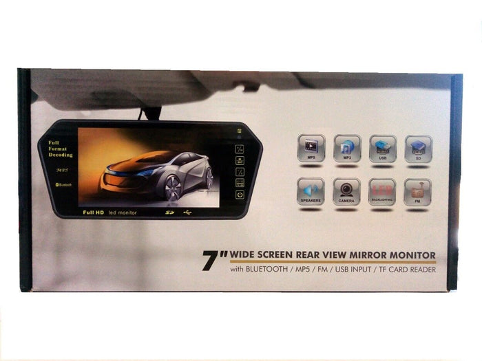 SPECCHIETTO RETROVISORE MONITOR 7'' BLUETOOTH USB SD TFT MP5