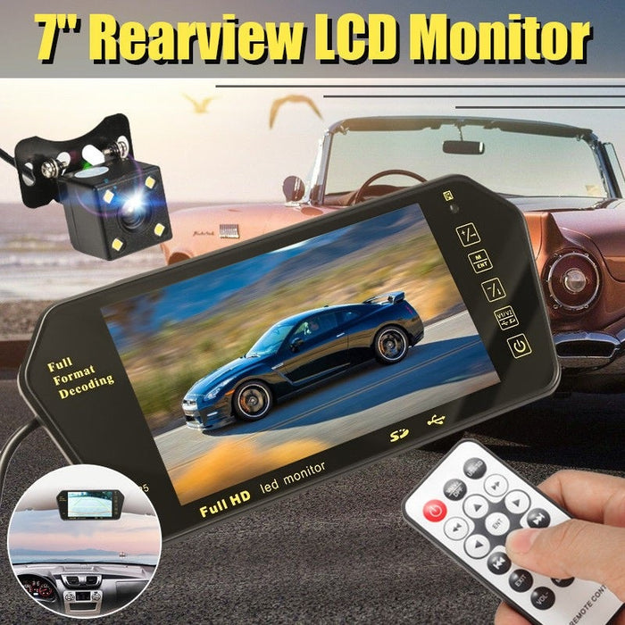 SPECCHIETTO RETROVISORE MONITOR 7'' BLUETOOTH USB SD TFT MP5