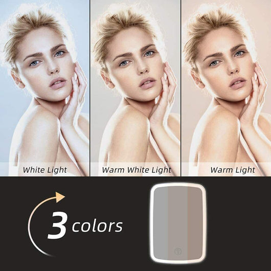 SPECCHIO DA TRUCCO TOUCH A LED RICARICABILE 3 MODALITA' DI LUCE Art.21080