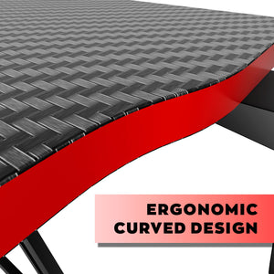 Spector - Scrivania da Gaming 120x60x76 cm con LED in MDF e Metallo Nero
