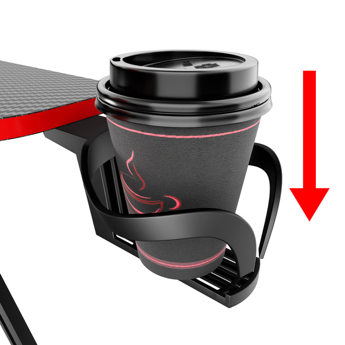 Spector - Scrivania da Gaming 120x60x76 cm con LED in MDF e Metallo Nero