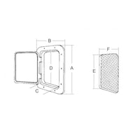 SPORTELLO BIANCO MM.459 X 514