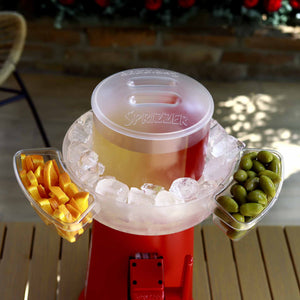 SPRIZZER Set 2 vaschette trasparenti in plastica agganciabili al serbatoio ideali per snack olive arance e stuzzichini durante aperitivi picnic e feste - SPRIZZER-APERIBOX