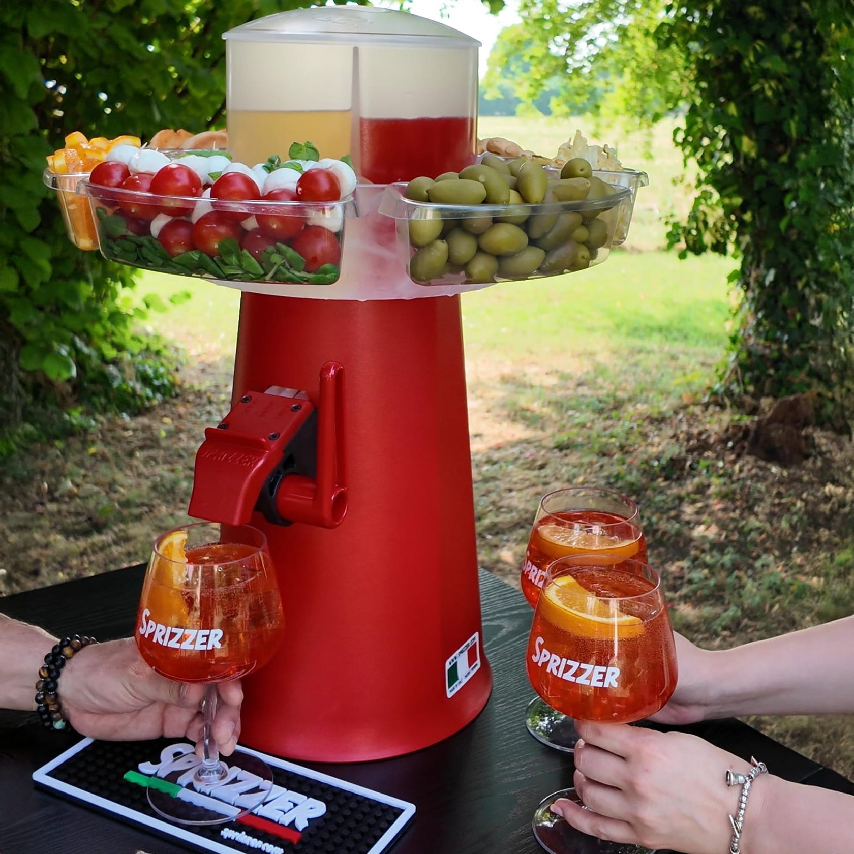 SPRIZZER Set di 9 Bicchieri Trasparenti in Tritan Infrangibile per Feste e Uso Quotidiano Design Originale Studiato su Misura SPRIZZER-9-BICCHIERI