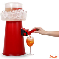 SPRIZZER linnovativa macchina per un Spritz perfetto in 5 secondi direttamente nel bicchiere Senza elettricita ne batterie Macchina ideale per preparare il tuo Spritz perfetto Rosso