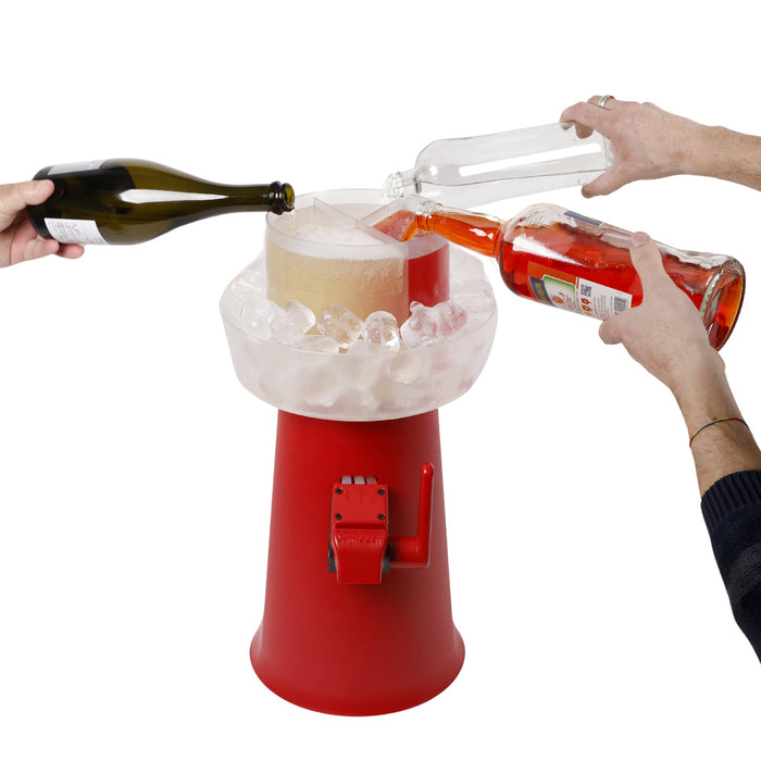 SPRIZZER linnovativa macchina per un Spritz perfetto in 5 secondi direttamente nel bicchiere Senza elettricita ne batterie Macchina ideale per preparare il tuo Spritz perfetto Rosso