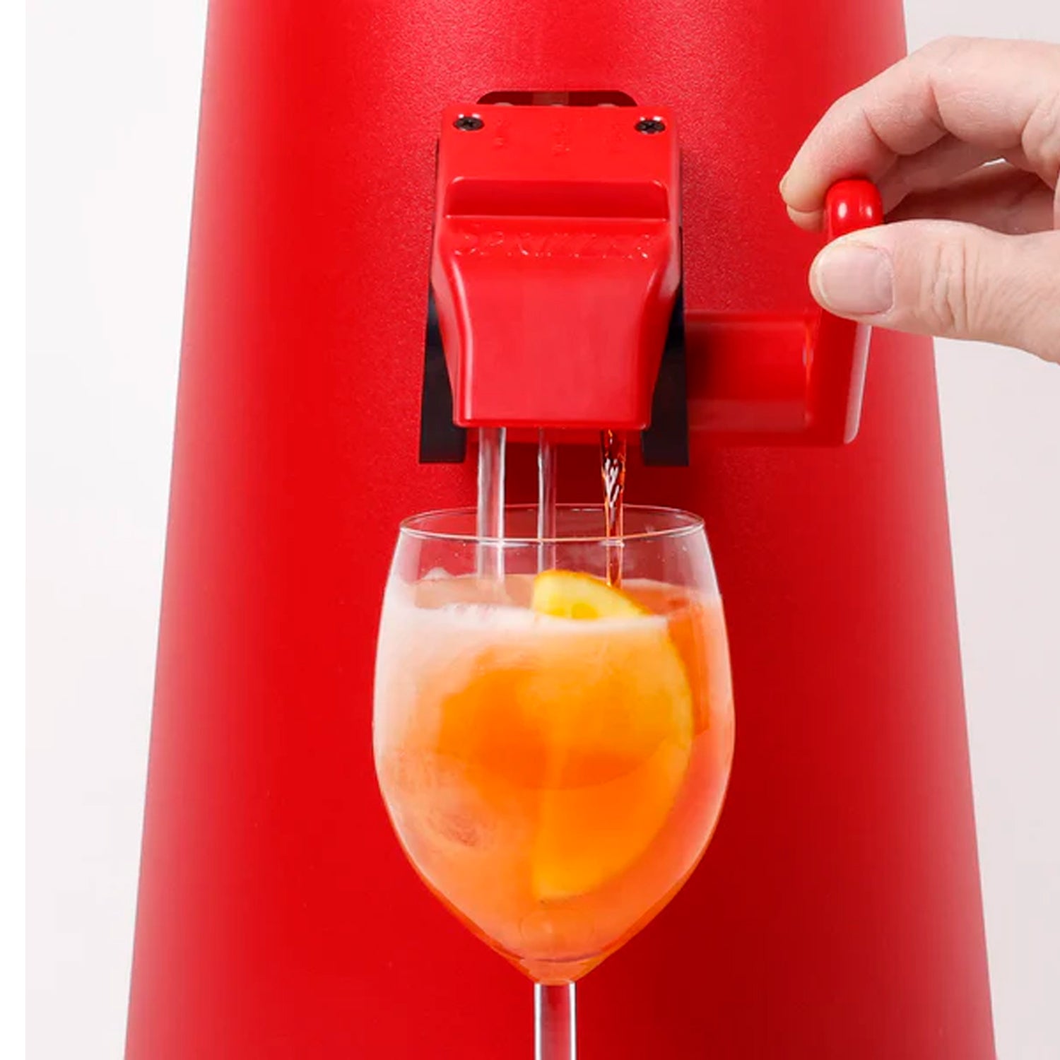 SPRIZZER Kit Sprizzer Rosso in plastica con 6 bicchieri per aperitivi, colore rosso brillante, design italiano funzionale e resistente, modello SPRIZZER-ROSSO-6-BICCHIERI