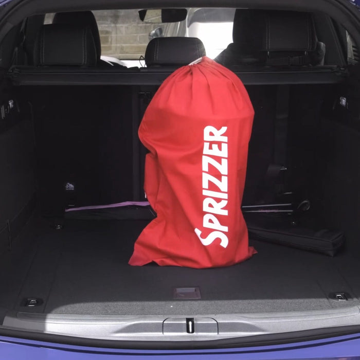 SPRIZZER Sacca in cotone rosso 100% lavabile per trasporto Sprizzer XL già montato, sicura e resistente SPRIZZER-SACCA-ROSSA