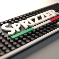 SPRIZZER Tappetino anti goccia in plastica antigoccia nero 25x10 cm spessore 0,7 cm per protezione superfici cod. SPRIZZER-TAPPETINO-BAR