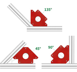 SQUADRA MAGNETICA PER SALDATURA MAGNETE SALDATURA  45° 90° 135° 50LB 4" 456064