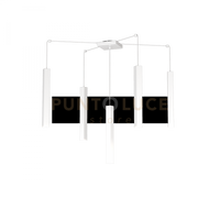 SQUARE TUBE SOSPENSIONE 5 LUCI BIANCO CAVO CM.250 CON BASE 1173-S5-BI