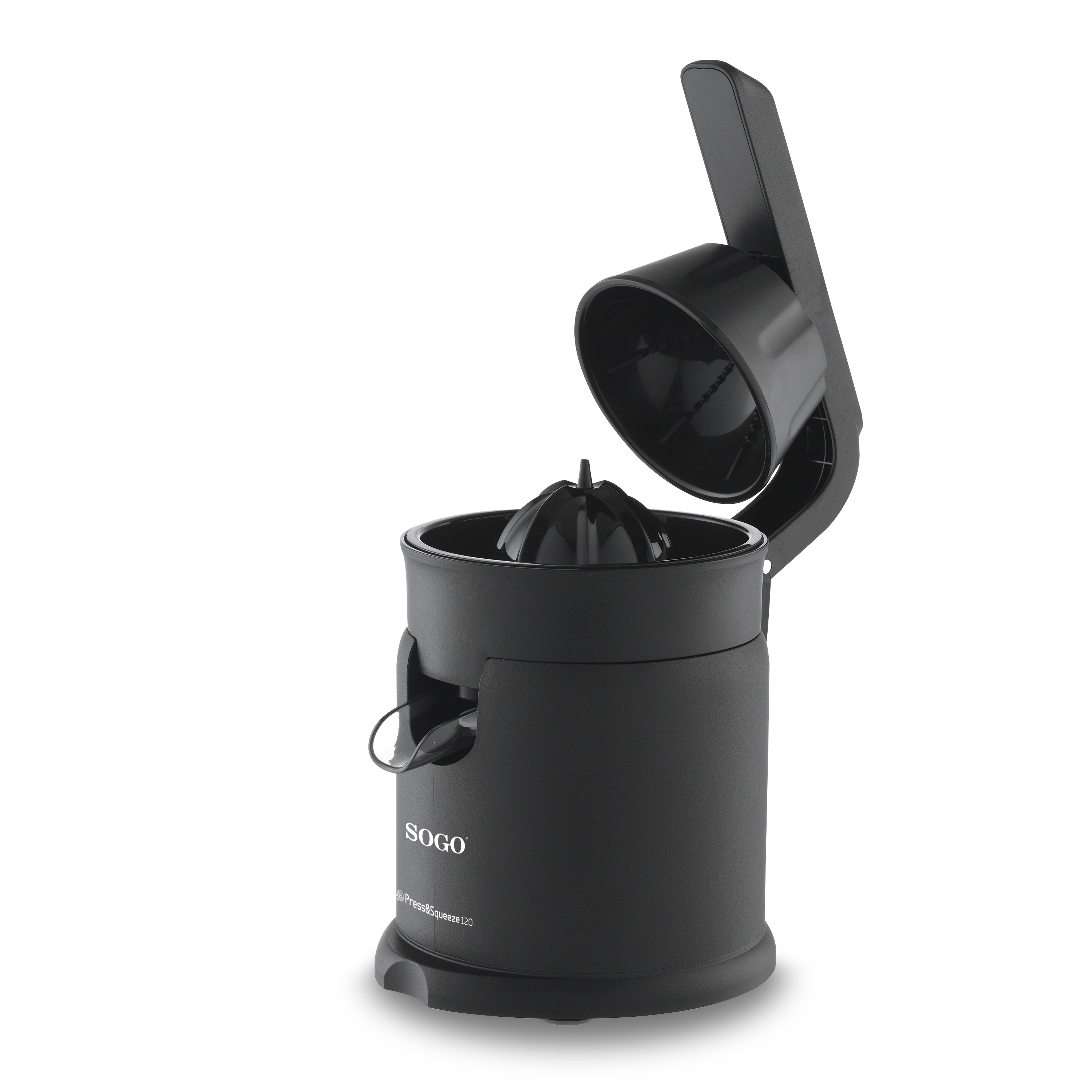 SPREMIAGRUMI ELETTRICO CON LEVA 100 WATT CAPACITA' 250ML IN TOTAL BLACK