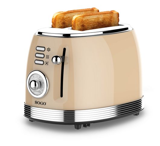 Tostapane Retrò a 2 Fette  Colore Beige  850W