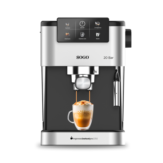 Macchina da Caffè Espresso 20 Bar con Pannello Touch 5 modalità