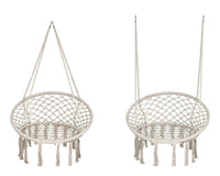 Sedia sospesa a dondolo, amaca poltrona sospesa mod. Bali - Colore: Beige - SS11BA