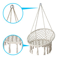 Sedia sospesa a dondolo, amaca poltrona sospesa mod. Bali - Colore: Beige - SS11BA