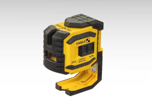STABILA 19033 Kit laser a piombo e linee incrociate auto-livellanteLAX 300 G, piastra riflettente, supporto a parete, custodia a foro passante