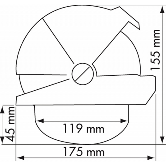 STAFFA BIANCA PER BUSSOLA OFFSHORE