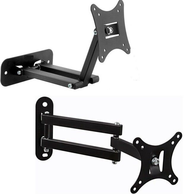 STAFFA PORTA TV MONITOR DA 10" A 32" SUPPORTO PARETE BRACCIO 180° TV LED LCD