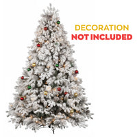 Luna - Albero di Natale con neve e pigne in PE PVC PP ø183x270H cm, 3798 Punte
