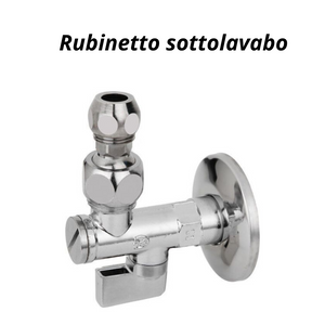 Rubinetto sottolavabo sfera filtro cromato completo sifone
