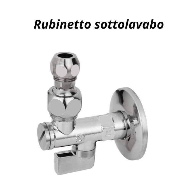 Rubinetto sottolavabo sfera filtro cromato completo sifone