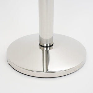 Colonnina Segnapercorso acciaio CROMATO nastro giallo