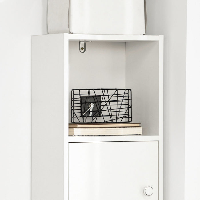 Armadio Colonna salvaspazio Mobiletto salvaspazio Scaffale Alto Cassettiera Bagno Mobiletto Bagno STR10-W