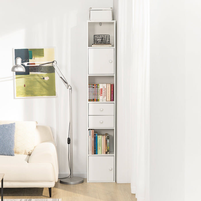 Armadio Colonna salvaspazio Mobiletto salvaspazio Scaffale Alto Cassettiera Bagno Mobiletto Bagno STR10-W