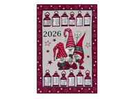 Set 6 Strofinaccio Asciugamano Cucina Natale Calendario In Cotone Made Italy