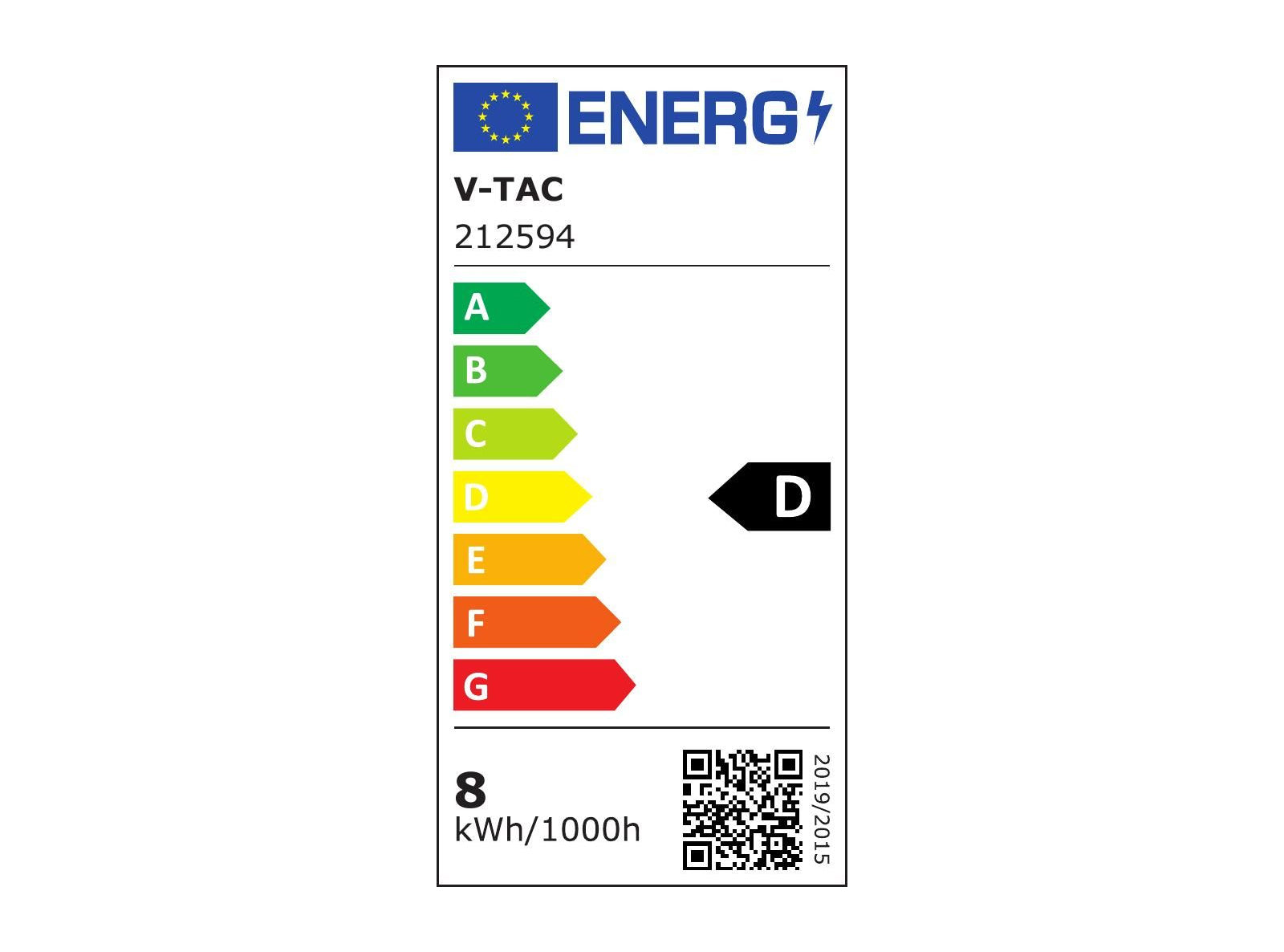 STRISCIA 630 Strip LED Bianco Naturale 4000K lunghezza 5 Metri VT-2835IP20-126 24v Potenza 8W/m SMD 2835 Potenza Totale 40W