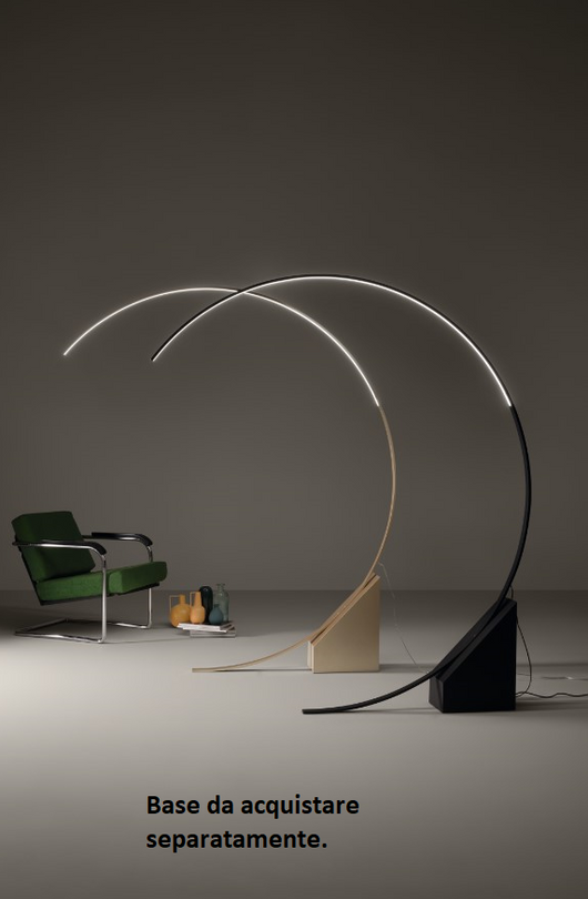 STRUTTURA PIANTANA RUNE NERA A LED 3000K 1450LM 35W DIMMERABILE DA ABBIANARE BASE PER PIANTANA