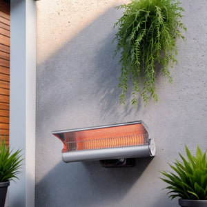 Sined Stufa Infrarossi Parete 2000 Riscaldatore Riflettente Parete Con Telecomando 2000w Grigio Con Telecomando Ottimo Anche Come Diffusore Di Calore a Parete Protetto Contro i Getti Dacqua Ip65