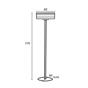 Sined Stufa Infrarossi Terra 2000 Riscaldatore Riflettente Da Terra Su Piantana 2000w Grigio Dotato Di Curva Riflettente Orientabile Ed In Grado Di Concentrare Il Calore Con Telecomando Ip65