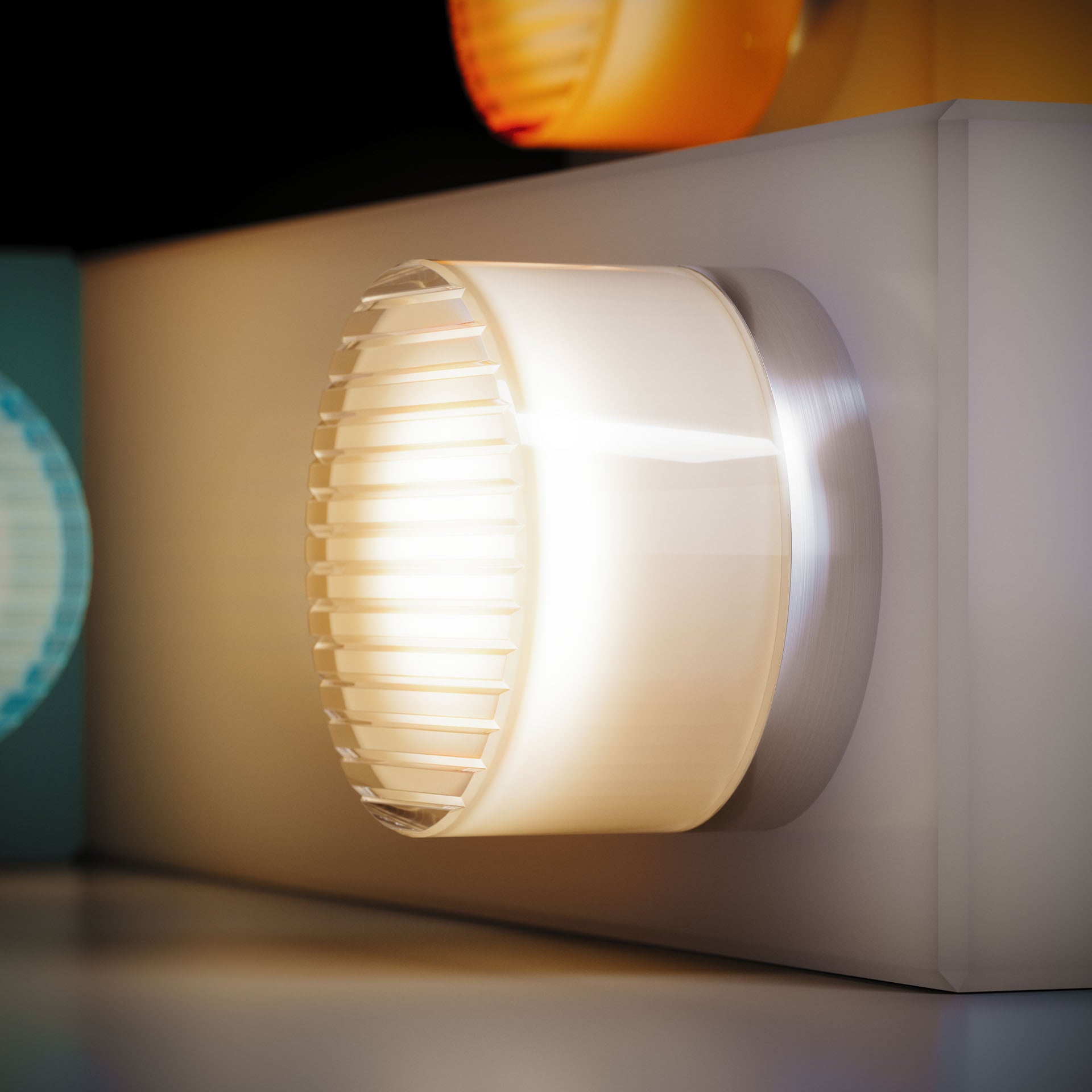 Beneito Faure Applique Led da Parete Oma - 8W, IP65, CCT Switch 2000K/2800K/4000K, Plafoniera da parete in Alluminio Vintage - Bianco