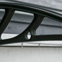 Pensilina da Esterno per Finestre e Porte, in Policarbonato e Alluminio, 110x60x18cm - Trasparente