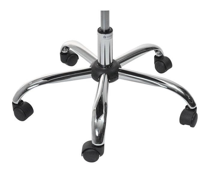 Sedia da ufficio direzionale, poltrona operativa in tessuto traforato e ecopelle bianca SU-08ETSI