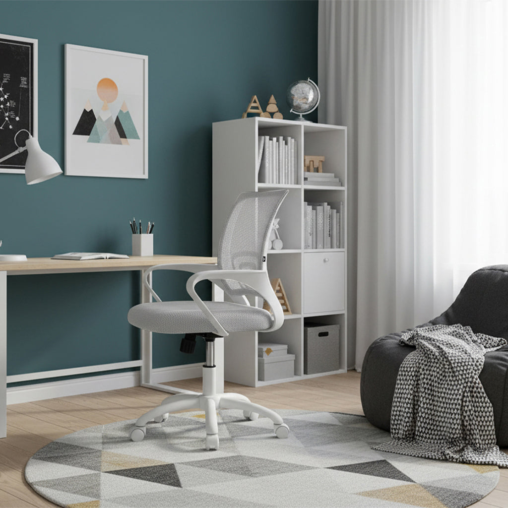 Sedia da ufficio ergonomica girevole grigia - Happy - SU01HAPB