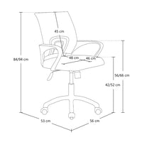 Sedia da ufficio ergonomica girevole grigia - Happy - SU01HAPB