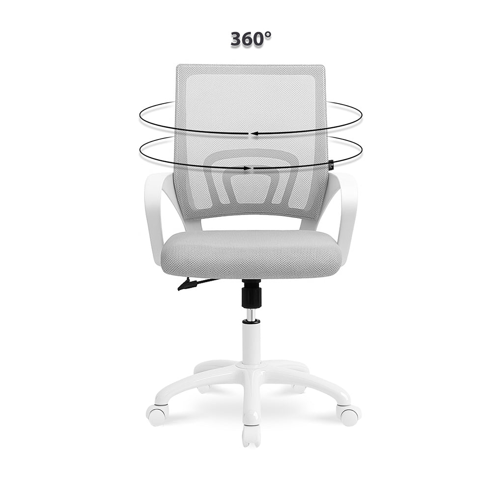 Sedia da ufficio ergonomica girevole grigia - Happy - SU01HAPB