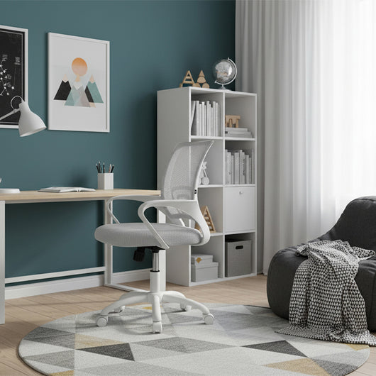 Sedia da ufficio ergonomica girevole grigia - Happy