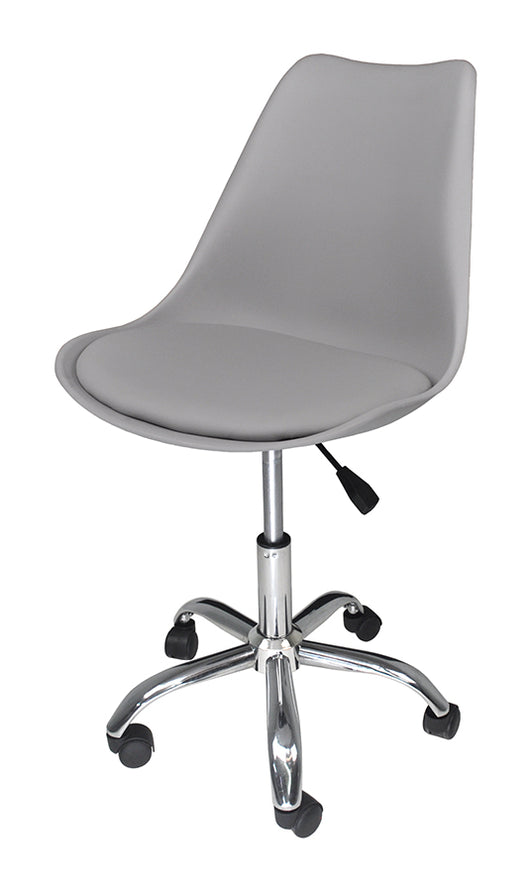 Sedia da ufficio girevole, sedia da scrivania grigia con rotelle mod. SALLY SU01SAPM