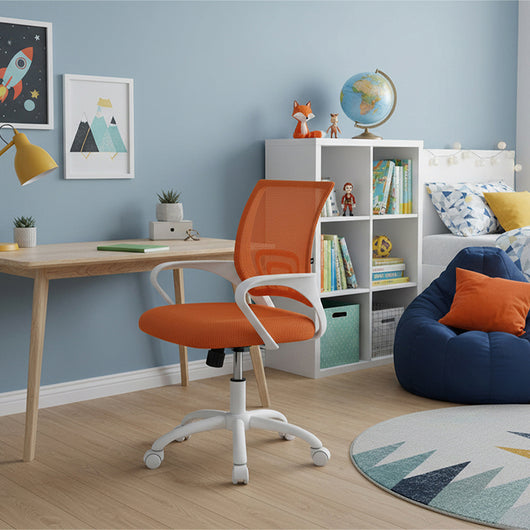 Sedia da ufficio ergonomica girevole arancione Ã¢â¬â Happy