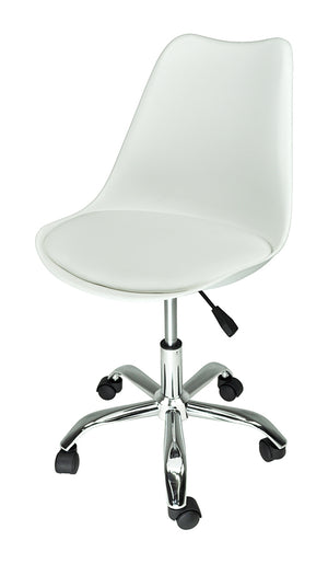 Sedia da ufficio girevole, sedia da scrivania bianca con rotelle SALLY SU08SAPM