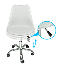 Sedia da ufficio girevole, sedia da scrivania bianca con rotelle SALLY SU08SAPM