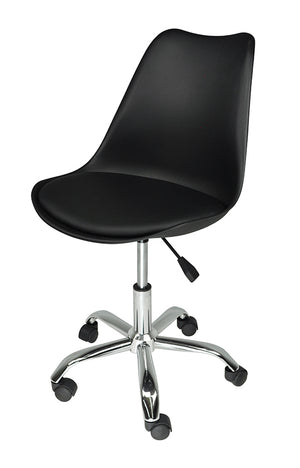 Sedia da ufficio girevole, sedia da scrivania nera con rotelle SALLY SU10SAPM